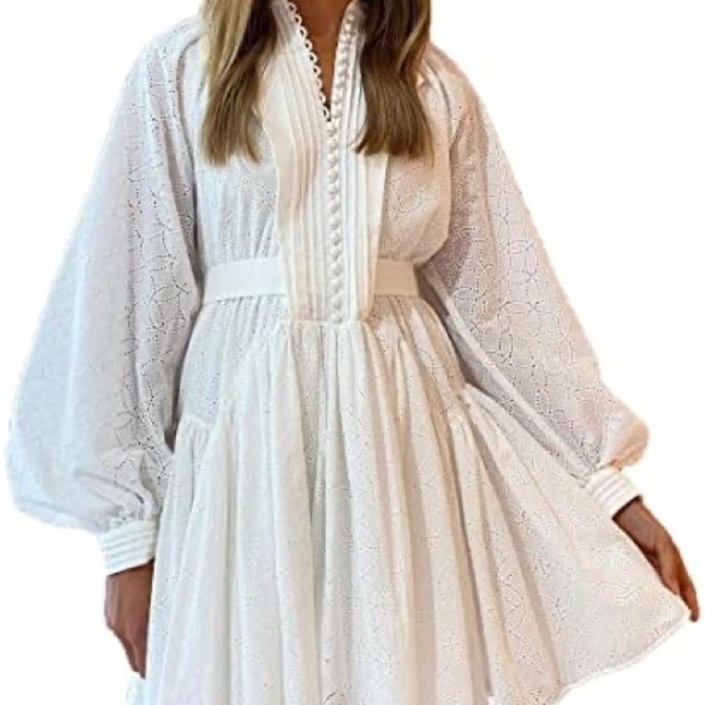 Elegant White Lace Dress